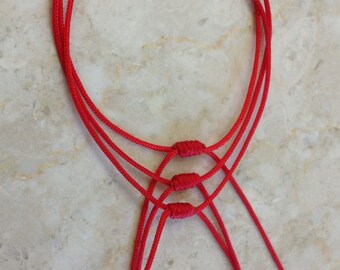 Evil Eye 3 Red String Kabbalah Pulsera Grano de plata Buena suerte Encanto Protección