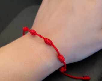 4 Red Bracelets for Man and Woman adjustable Protection.