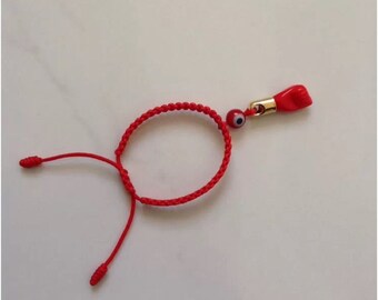 Pulsera de bebé de hilo rojo, amuleto contra el mal de ojo, talismán de buena suerte y protección