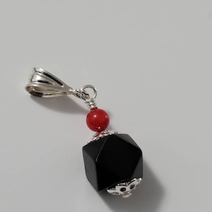 Azabache 8mm Coral Plata Esterlina 925 - Azabache Genuino