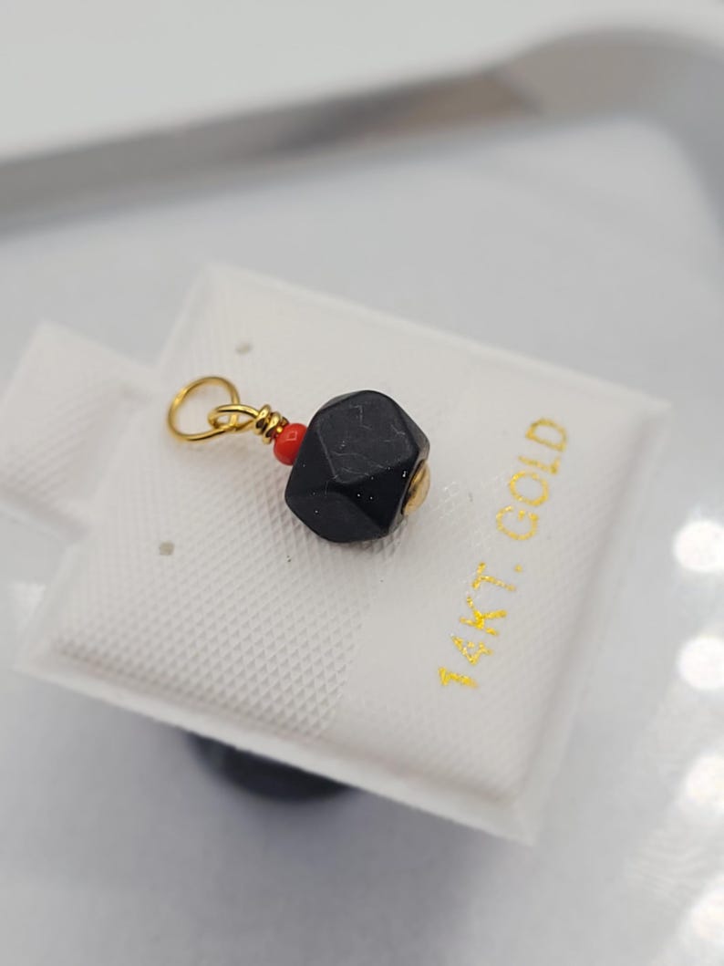 14K Gold Authentic Azabache Charm Pendant: Protection Against Evil Eye ...