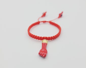 Pulsera de hilo rojo para bebé, amuleto de buena suerte para proteger contra el mal de ojo