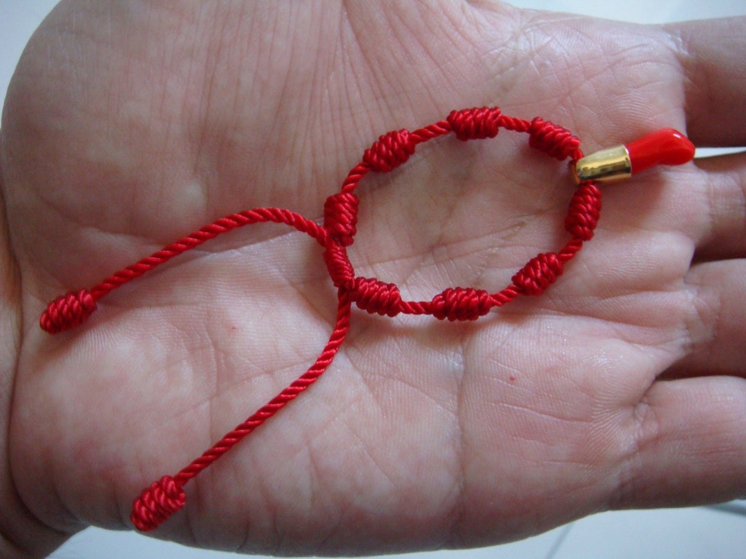 Baby Red Knot Bracelet, Goog Luck Charm. mano Azabache Etsy Australia