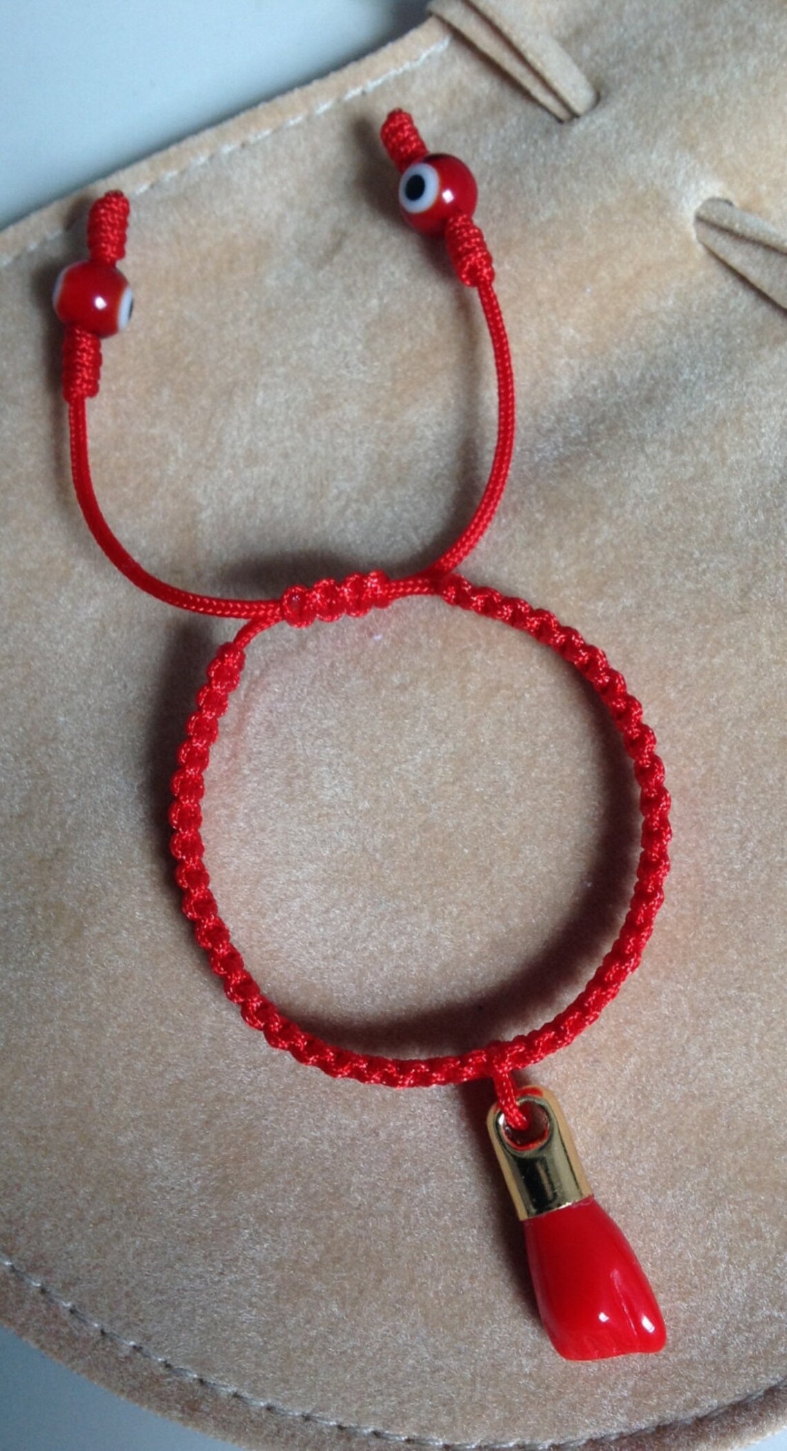 Pulsera de cadena roja del bebé mal ojo rojo amuleto de la