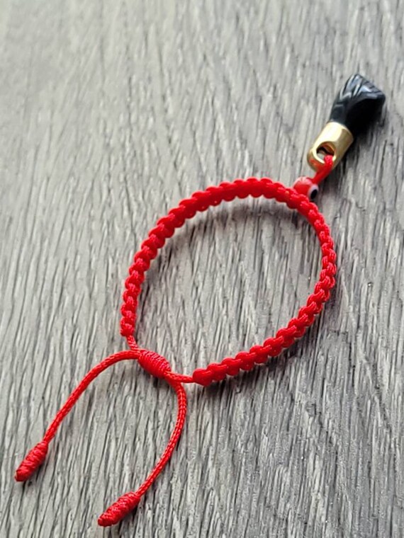 Pulsera De Niño Es Protección Para El Mal De Ojo Hecha A Mano Con Hilo Rojo