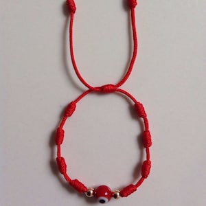 Pulsera Roja Para Bebé Protección Ajustable Rojo Mal De Ojo, Buena Suerte.