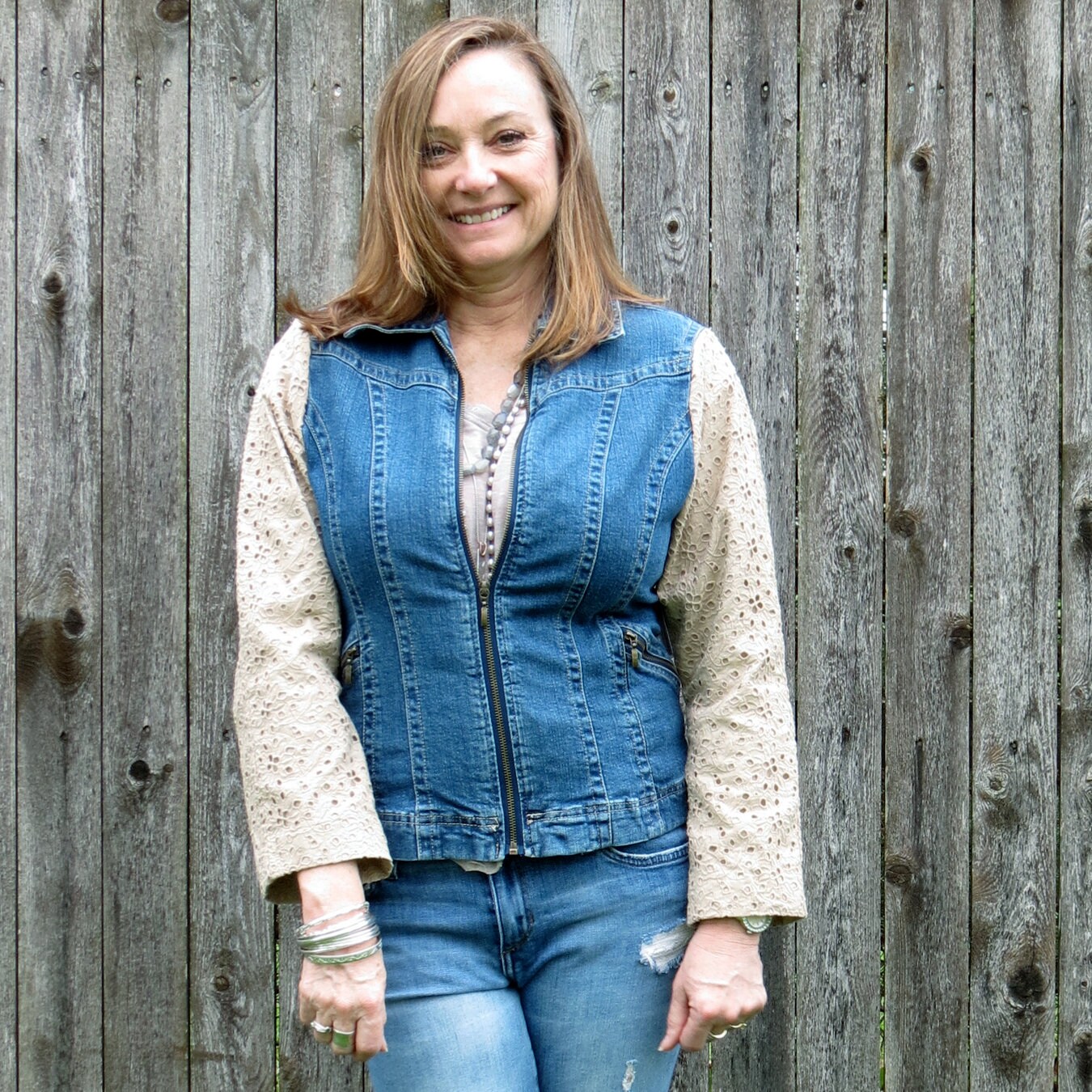 bell sleeve jean jacket