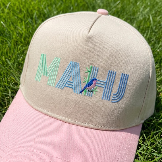 Embroidered Mahjong Hat – Mahjong Apparel | Mahjong Gifts for Women | Cute Mahjong Player Accessories | Pastel Adjustable Baseball Hat