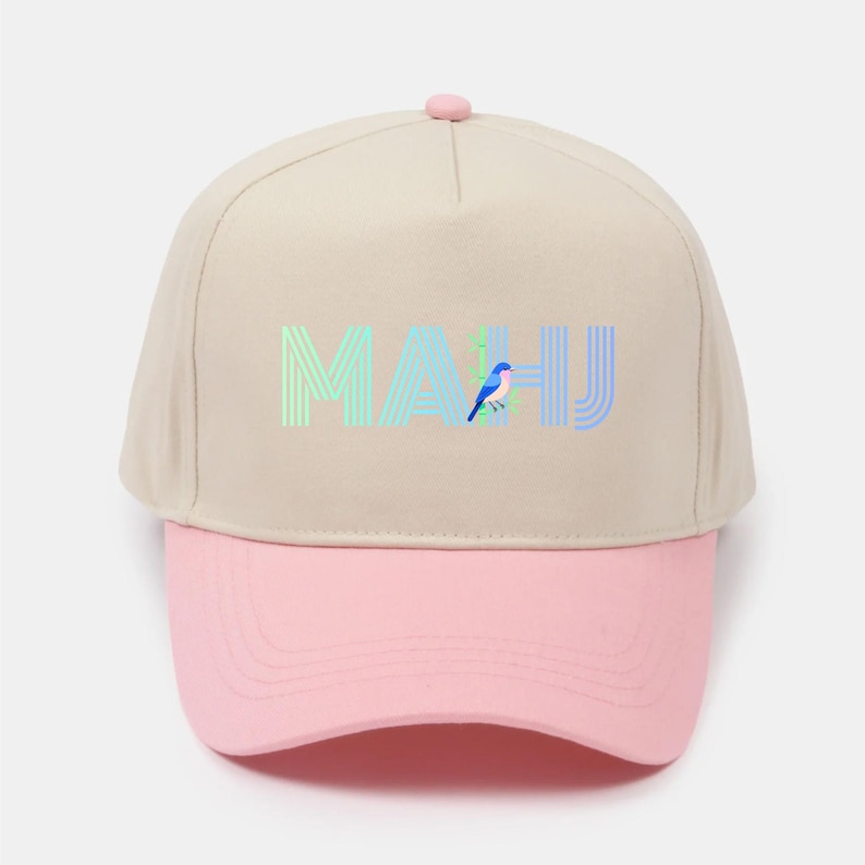 Embroidered Mahjong Hat – Mahjong Apparel | Mahjong Gifts for Women | Cute Mahjong Player Accessories | Pastel Adjustable Baseball Hat image 3