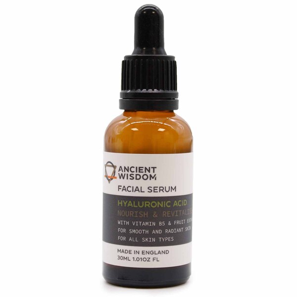 Hyaluronic Acid Facial Serum 30ml , Vegan, Facial Care, NOURISH & REVITALISE