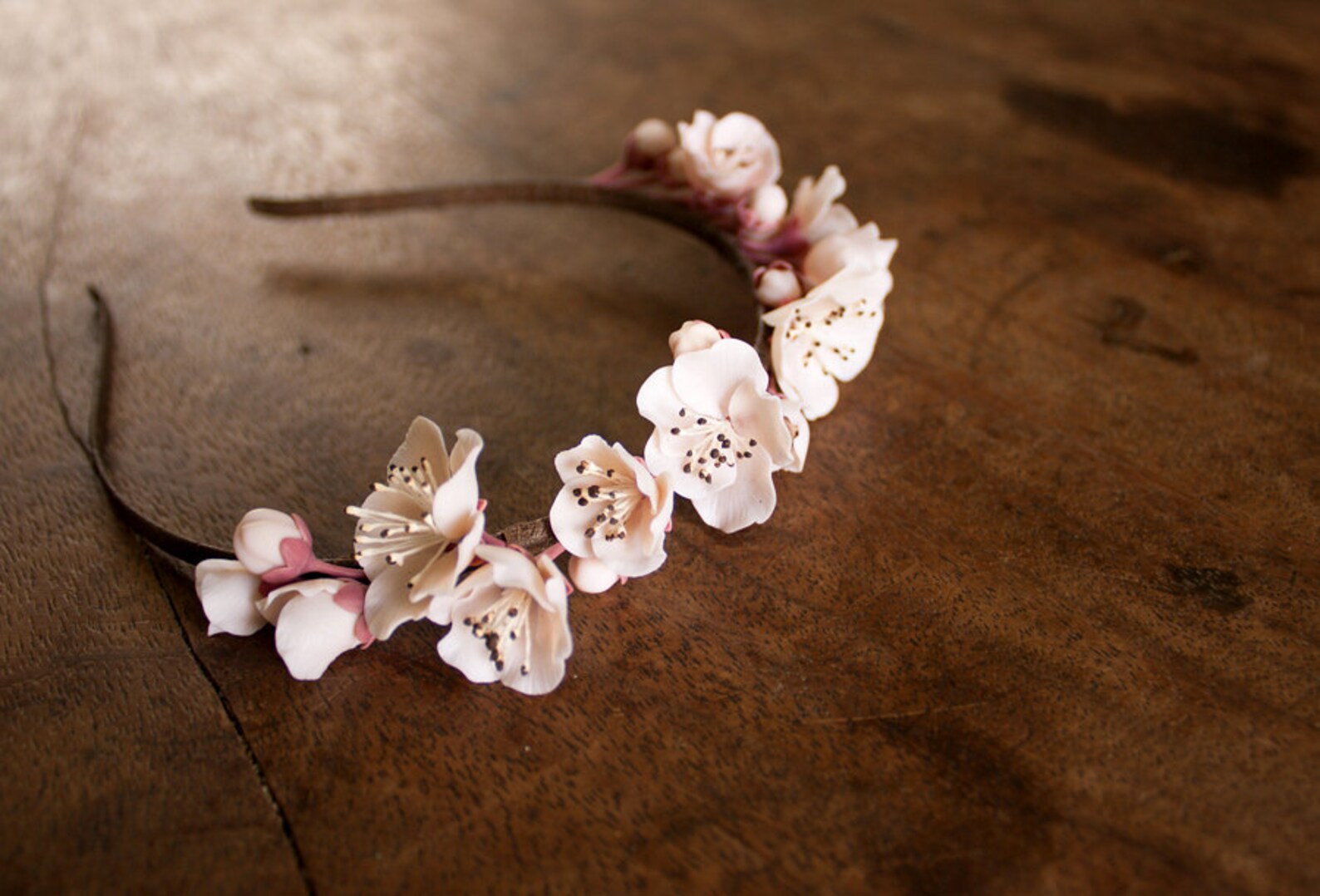 Sakura headbandcherry blossom headband made by polymner clay | Etsy