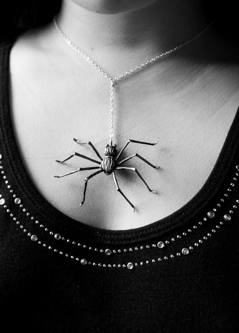 Spider Necklace Spider Handmade by Polymer Clay - Etsy