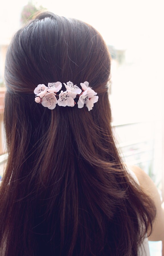 Sakura Barrette cherry blossom hair clip hair accessories Etsy