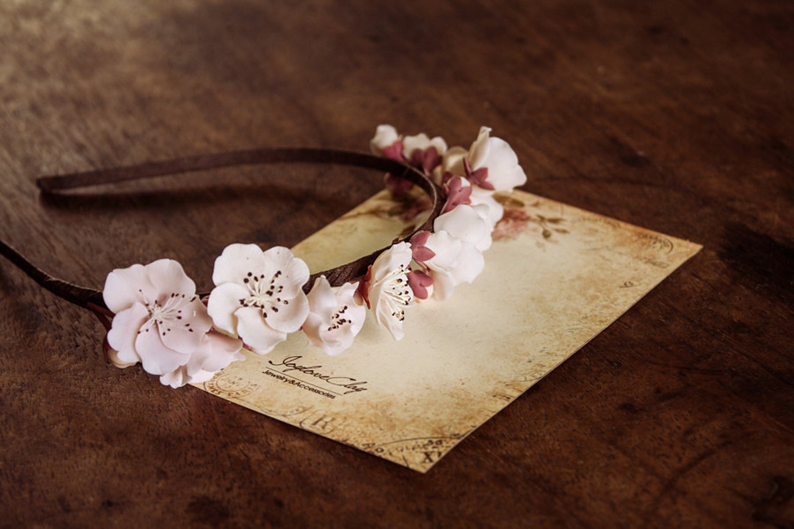 Sakura headbandcherry blossom headband made by polymner clay | Etsy