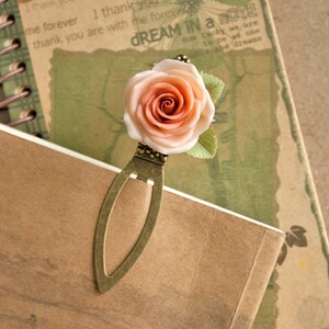 Vintage rose Bookmark. Unique Brass bookmark,handmade rose Bookmark