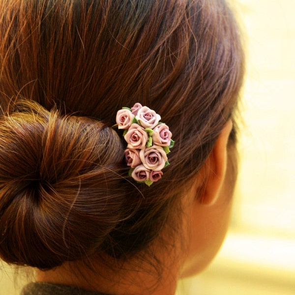 hair stick, hair accessories ,handmade flowers , vintage style