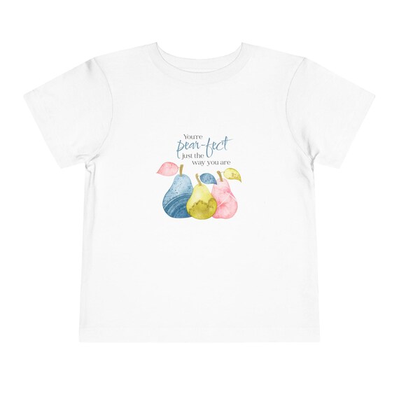 Toddler Short Sleeve Tee with Colorful Pears Design, Cute Kids T-Shirt, Toddler Gift, Spring Apparel, Birthday Outfit, Playdate Wear