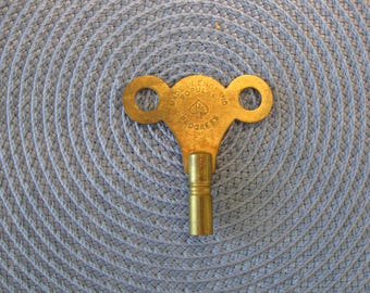 Clock Key, Brass, Made in England  by Popular Progress, #10 (in US), Marked #11 (for Europe)