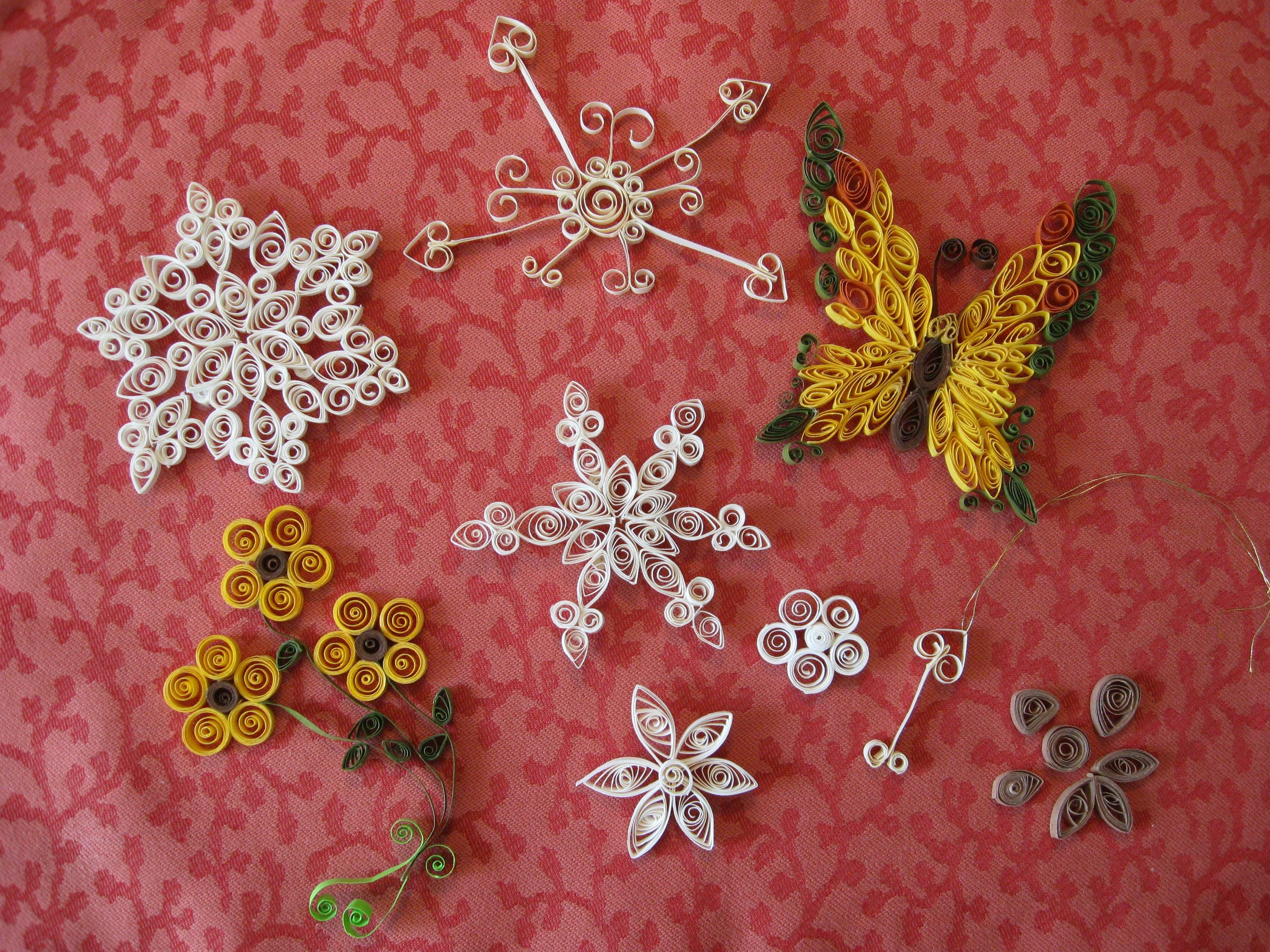 Fleurs style origami - Créations artisanales en papier plié
