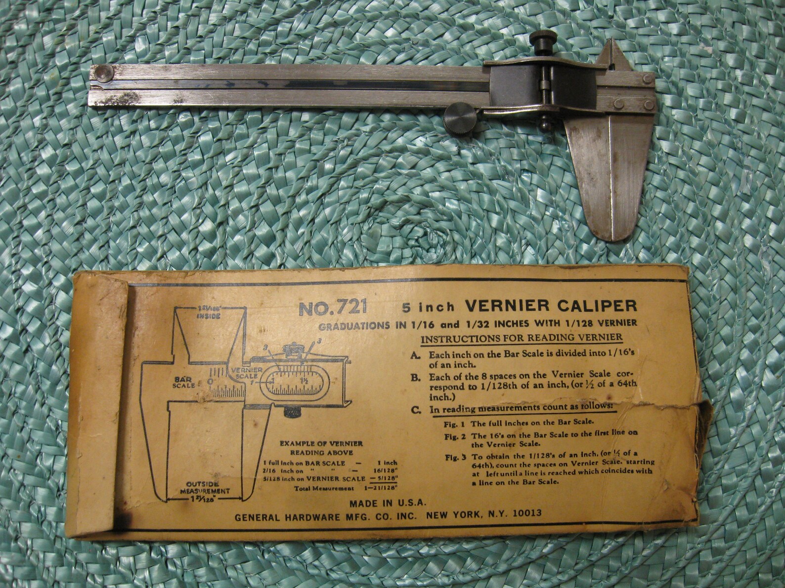Vintage GENERAL Vernier Calipers No. 721 Made by General Etsy