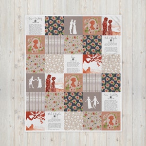 Jane Austen Themed weiche, gemütliche Decke, Decke 50 &quot;x 60&quot;