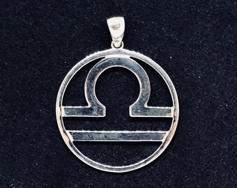 Sternzeichen Waage Sternzeichen Anhänger in 925 Sterling Silber