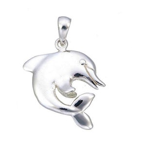 Colgante de delfín de plata de ley