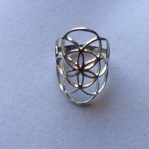 Sacred Geometry, Sterling Silver Seed of Life Ring