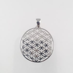 Sacred Geometry, Sterling Silver Flower of Life Pendant