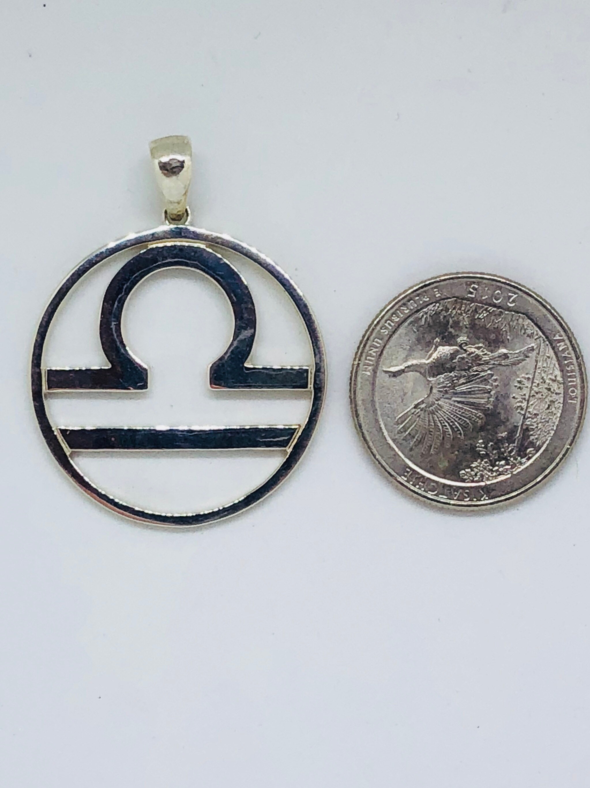 Zodiac, Libra Astrological Sign Pendant in 925 Sterling Silver - Etsy