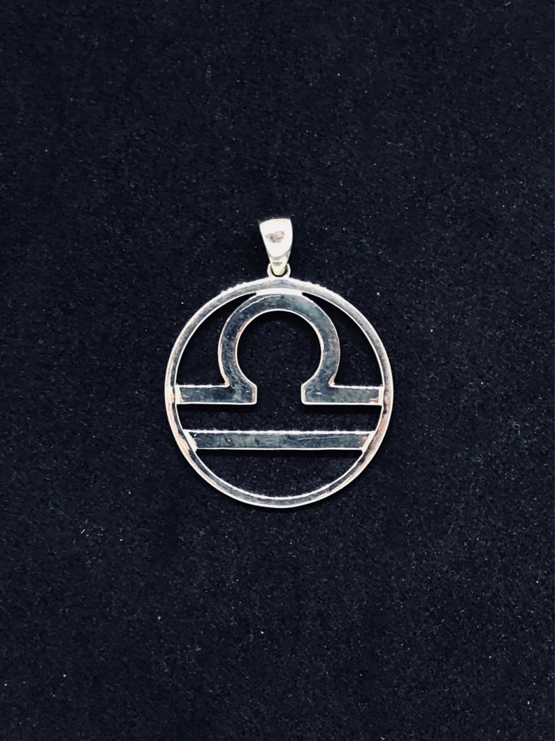 Zodiac, Libra Astrological Sign Pendant in 925 Sterling Silver - Etsy