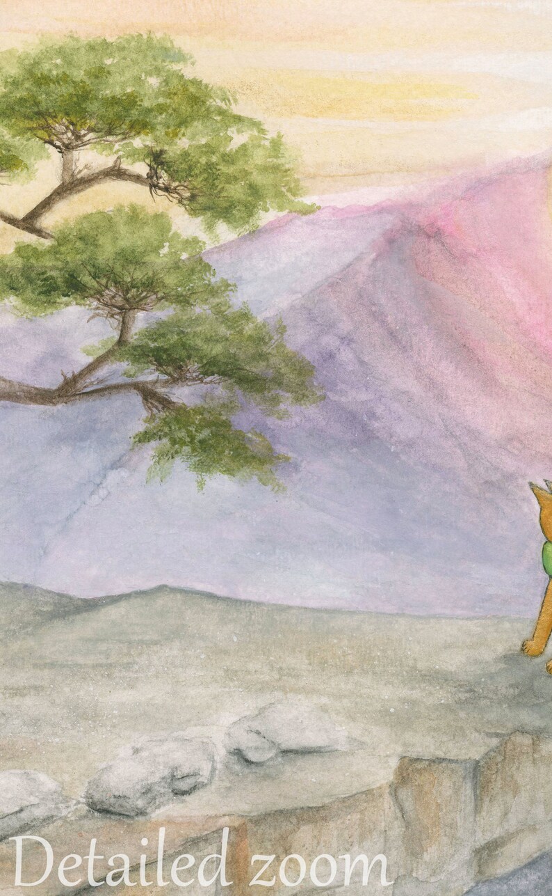 Beautiful Cat Art Print, Watercolour Painting, Modern Wall Art, Unique