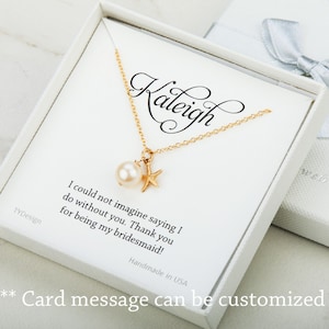 Winzige Seestern charm, Perlenkette, Blumenmädchen, Strand Meer Hochzeit, Ozean, Hochzeit, Seestern, Stern, Perlenkette, brautjungferngeschenk, Hochzeit