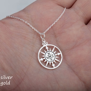 Large compass necklace,antique style compass,Graduation Gifts,sisterhood gift,bridesmaid gifts,Friendship necklace,custom jewelry card