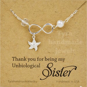 Infinity and birthstone bracelet,Starfish bracelet,Beach wedding,infinity bracelet,bridesmaid gifts,sisterhood,customize birthstone,wedding