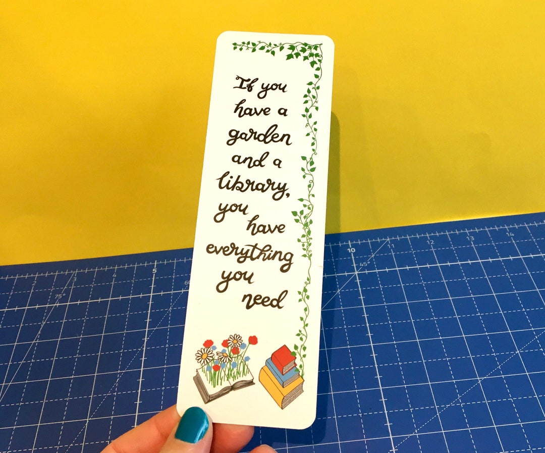 Bookmark for Booklovers Librarians & Bookworms Gardener Etsy UK