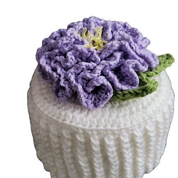 Toilet Paper Roll Cover with Flower Accent