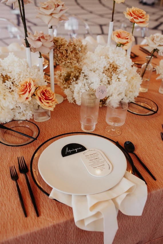 Acrylic Wedding Menu Personalized Menu for Dinner Party Etsy