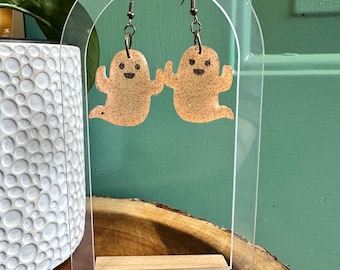 Ghost Dangle Earrings | Colorful Spooky Earrings | Handmade Resin Earrings