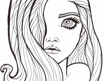 Long Hair Coloring Pages For Girls Anime