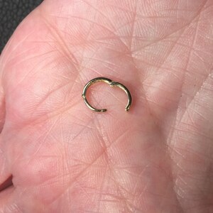 Seriously Tiny 14K Solid Gold Huggies Hoop Earrings image 5