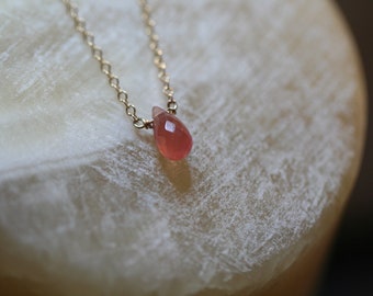 Small Pink Rhodochrosite Necklace