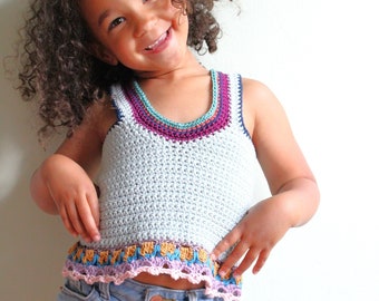 BABY/TODDLER Dinah Tank Top Crochet PDF Pattern Summer Cotton Top Crochet Digital Download Instructions