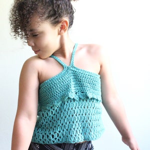 CHILDRENS Fae Tank Top Crochet PDF Pattern DIY Crocheted Shirt Bohemian Festival Beach Brand Repping Kids Birthday Boho Photoshoot