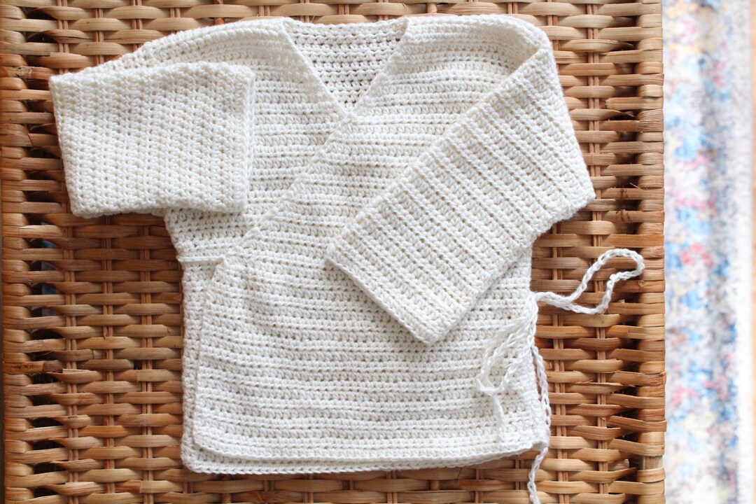 BABY Wrap Sweater PDF Crochet Pattern Newborn Sweater Easy Beginner