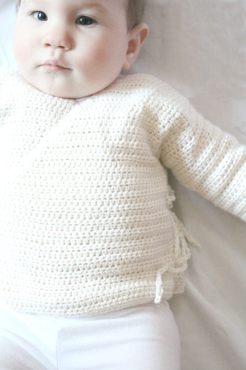 BABY Wrap Sweater PDF Crochet Pattern Newborn Sweater Easy Etsy