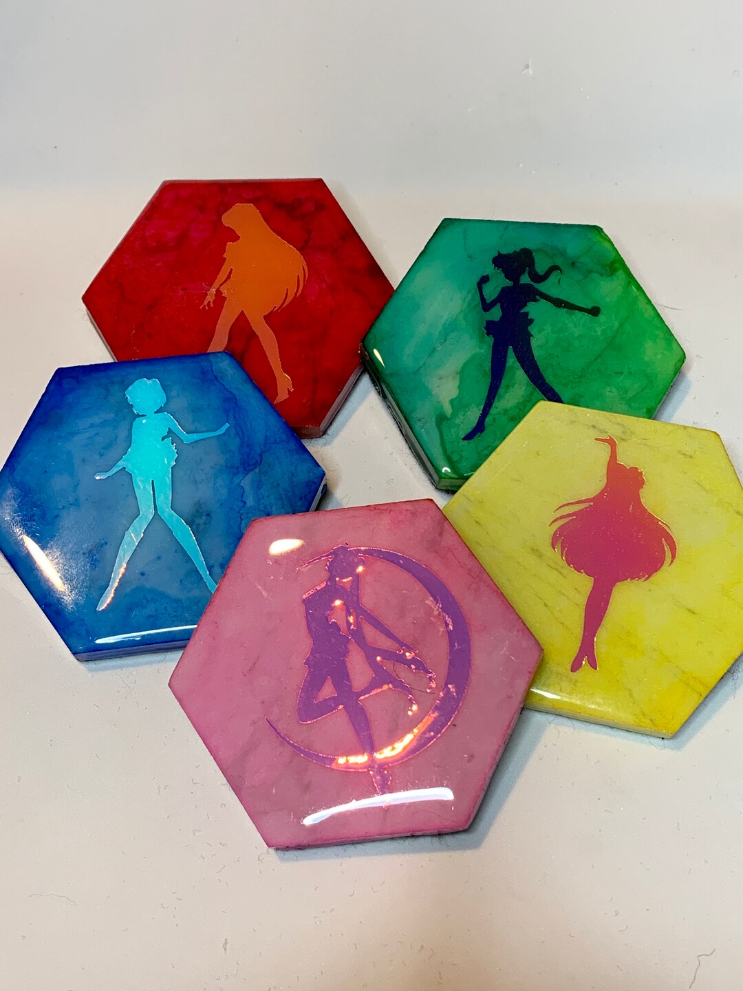 Sailor Scout Themed Marble Tile Sewing Pattern Weights (set of 5) - Etsy