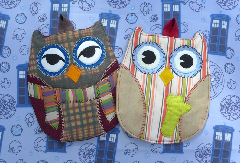 Two Doctor Who Owl Hot Pads Your Choice image 4