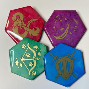 D & D Charakter Themen Marmor Karte oder Muster Gewichte (4er Set)