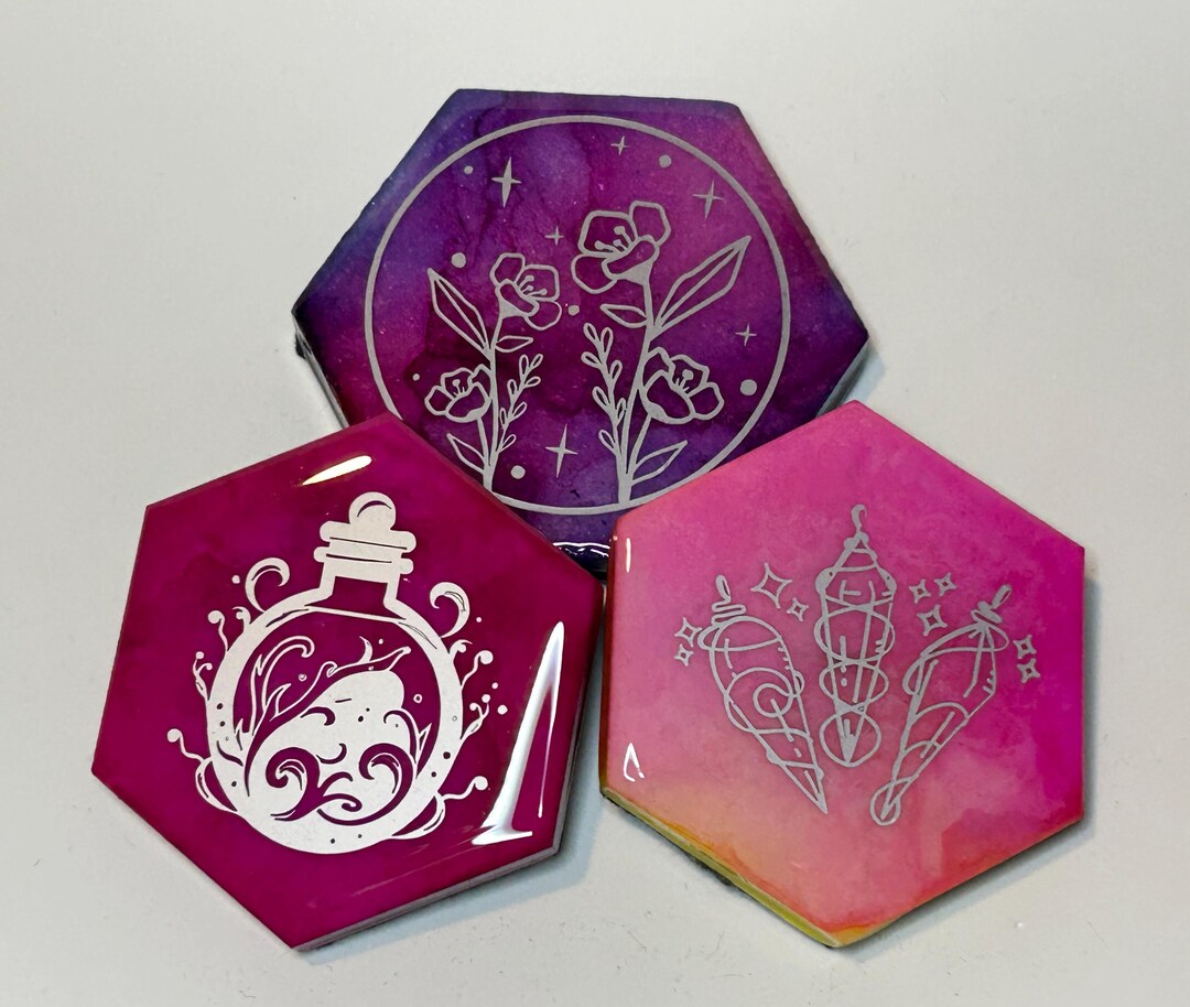Witch Themed Marble Tile Sewing Pattern Weights (set of 3) - Etsy